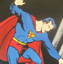Superman Canvas Art | Superman through the ages | 1930's Superman to 2011 Superman