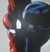 Spiderman Jand Painted Wall Mural | www.madhattercreations.co.uk