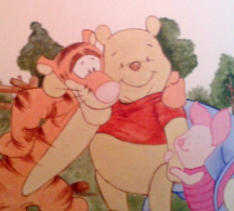 Winnie the Pooh hand painted canvas art | includes Winnie the Pooh, Tigger, Piglet and Eeyore