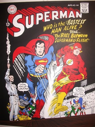 Superman vs the Flash 199 edition | Superman Canvas Art | www.madhattercreations.co.uk